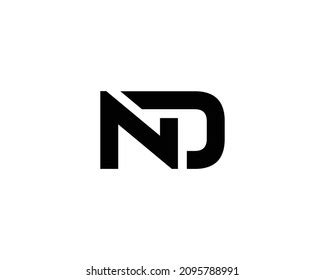 Nd Logo Design Vector Template Stock Vector (Royalty Free) 2095788991 ...