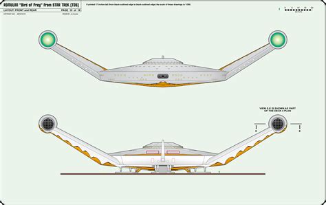 Romulan Bird of Prey [TOS] Profile, Cutaway, and Deck Plans