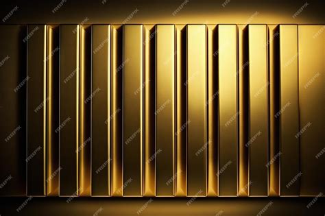 Premium AI Image | Wall of gold bars texture background