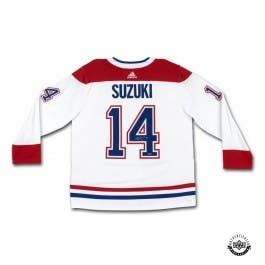 Nick Suzuki Autographed White Adidas Montreal Canadiens Jersey