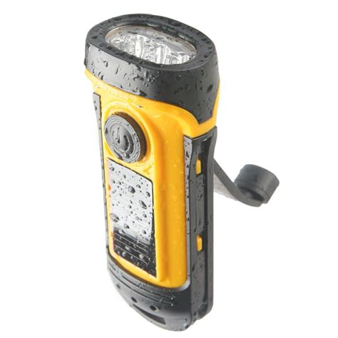 Emergency Waterproof 3 Led Flashlight Solar Powered Led Torch Hand ...