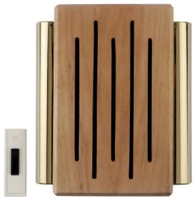 Wireless Battery Door Chime Oak Decorator - Modern - Doorbells And Chimes - by Midland Hardware