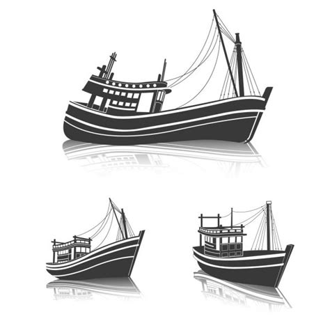 Fishing Boat vector — Stock Vector © 10comeback #115695022