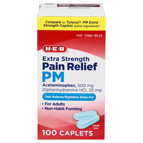 H-E-B Extra Strength Pain Relief PM - Shop Pain Relievers at H-E-B