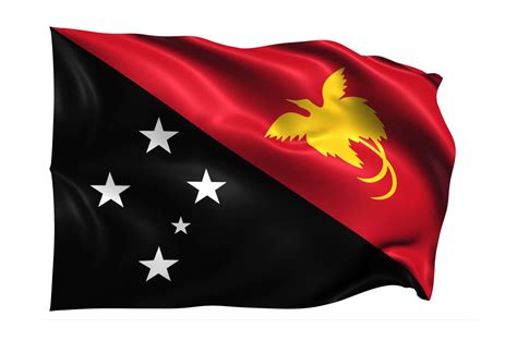 Papua New Guinea Waving flag Realistic Transparent Background 15309660 PNG