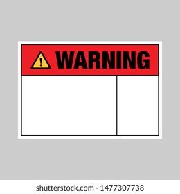 Blank Warning Sign Vector Label Stock Vector (Royalty Free) 1477307738 | Shutterstock