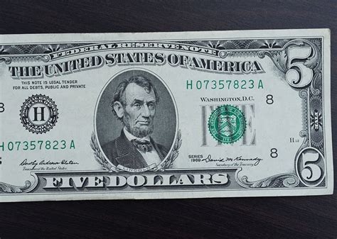 1969 Rare Five Dollar Bill Old 5 Dollar Banknote US - Etsy