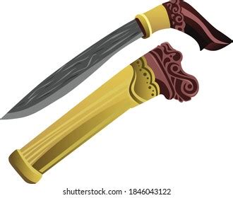 Badik Indonesian Traditional Weapon Vector Stock Vector (Royalty Free) 1846043122 | Shutterstock