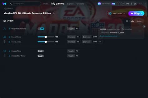 Madden NFL 20: Ultimate Superstar Edition Cheats & Trainers for PC | WeMod