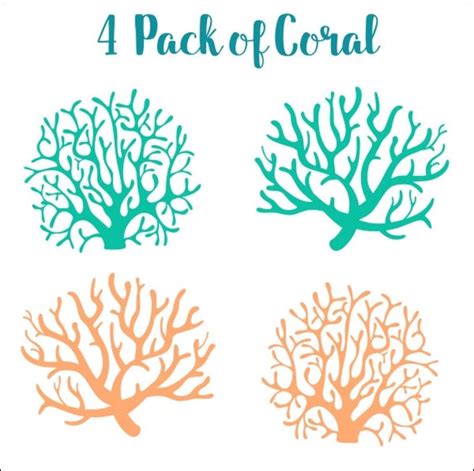 Coral Decals Coral Reef Wall Decals Ocean Coral Stickers - Etsy