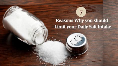 7 Top Reasons Why you should Limit your Daily Salt Intake