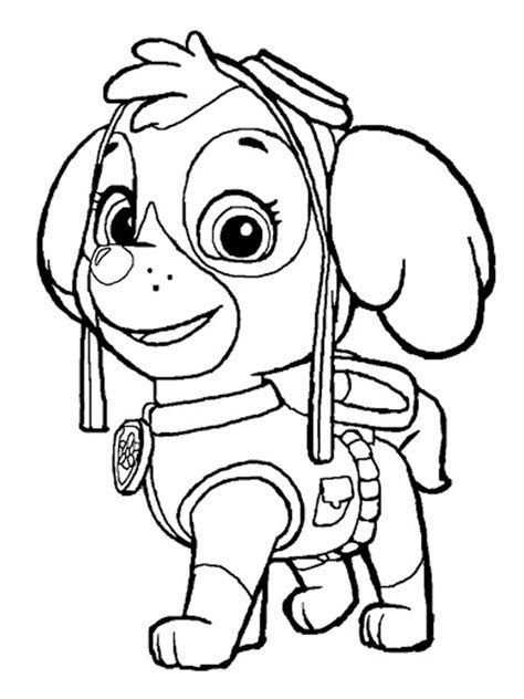 colouring page Paw patrol Skye | coloringpage.ca