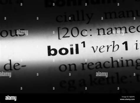 boil word in a dictionary. boil concept Stock Photo - Alamy