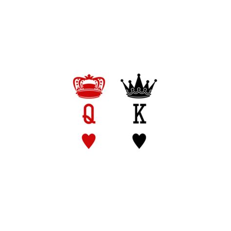 King & Queen Temporary Tattoo Set (2 tattoos) – TattooIcon