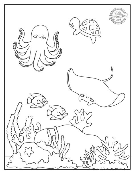 Fascinating Under the Sea Coloring Pages to Print & Color - Education For The Future