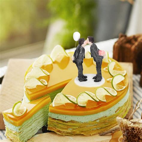 Cake Couple Figurine Decor Men Gifts Groom Bride Lovers Western Style | eBay