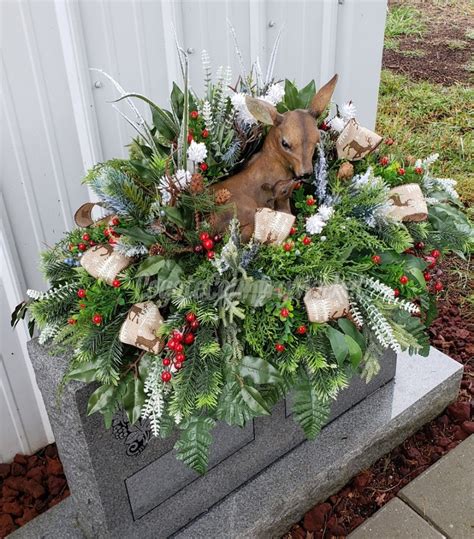 Winter Headstone Saddle-Winter Grave Saddle-Christmas | Etsy