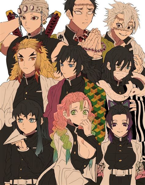 《Kimetsu No Yaiba》Fanart + Doujinshi - Fanart các Trụ | Anime, Đang yêu ...