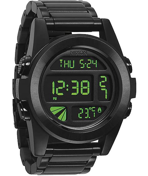 Nixon The Unit SS All Black Digital Watch | Zumiez