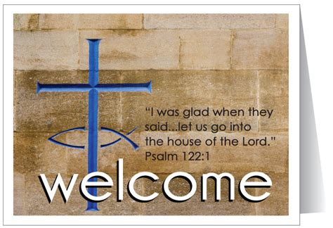 Welcome to Our Church Card | Church quotes, Church welcome center, Church signs