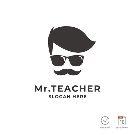 Premium Vector | Education teacher logo design