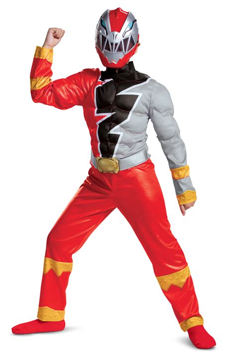 Red Ranger Dino Fury Classic Muscle Child Costume - PureCostumes.com