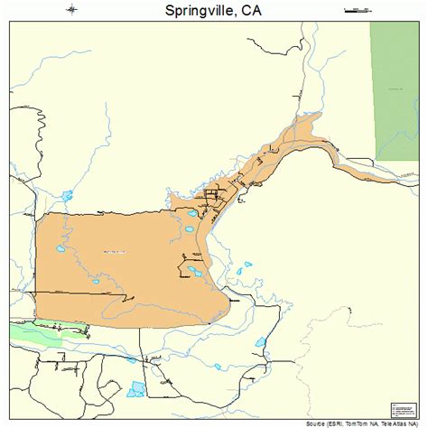 Springville California Street Map 0673710