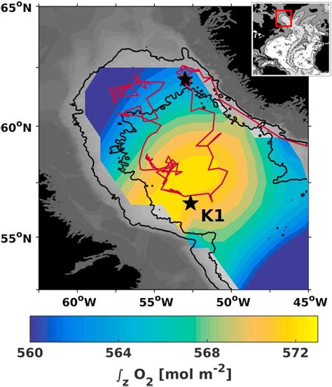 Map of the Labrador Sea, with topography as gray background shading,... | Download Scientific ...