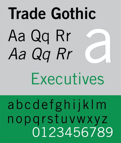 Trade Gothic Bold Font - testdwnload