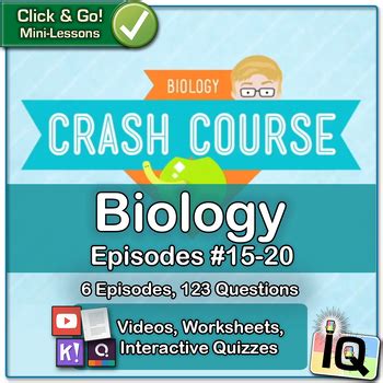 Crash Course Biology #15-20 | Biology Distance Learning | TpT