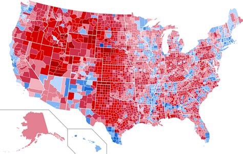 County by County Map of the United States Presidential Election, 2000 ...