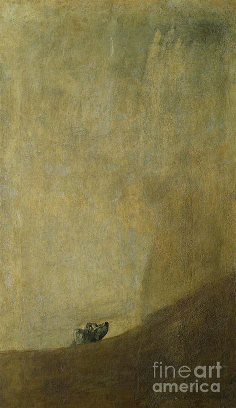 The Dog Painting by Goya