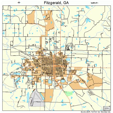 Fitzgerald Georgia Street Map 1329528