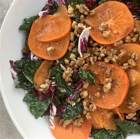 Kale Salad with Persimmons and Spiced Walnuts – Brain Health Kitchen