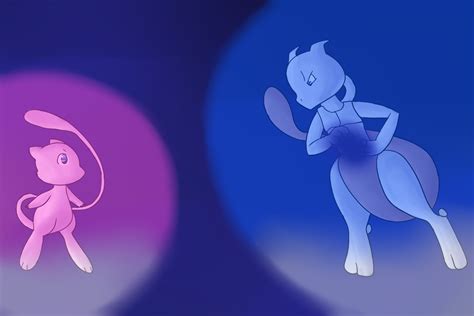 Pokemon | Mewtwo Vs Mew by Minish-Mae on DeviantArt