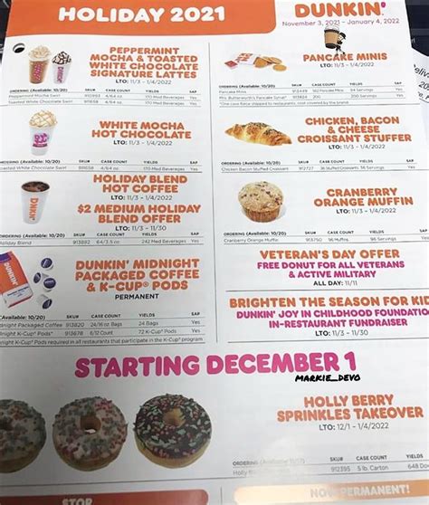 dunkin drive thru menu - Encourage Column Photos