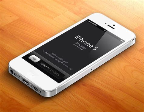 Free White 3D iPhone 5 Psd Vector Mockup by Pixeden on DeviantArt