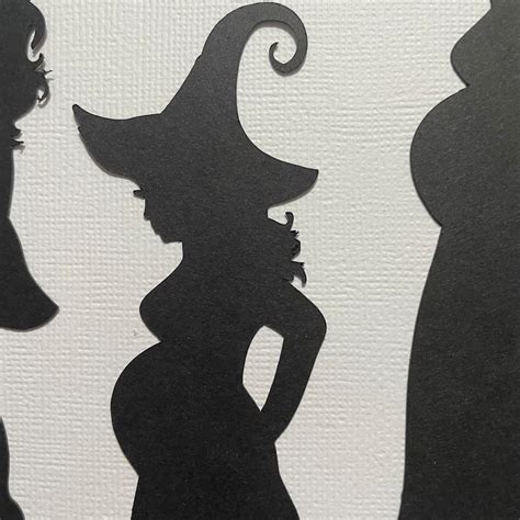 Pregnant Witch Silhouette Pre-cut-out Die Cuts Embellishments - Etsy