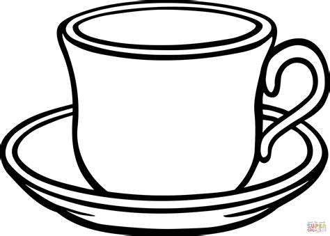 Dibujo de Una taza con flor para colorear | Dibujos para colorear imprimir gratis