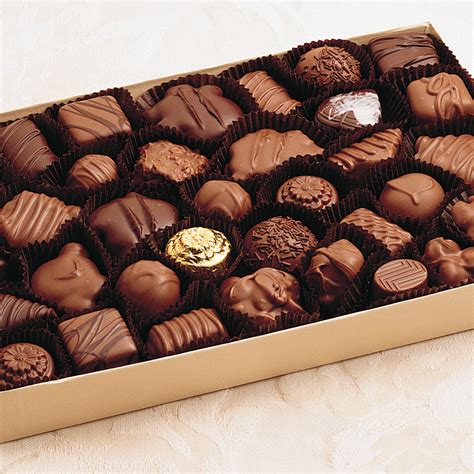 Assorted Milk & Dark Chocolates - 1 lb. Box, Boxed Chocolate Assortments: Vande Walle's Candies