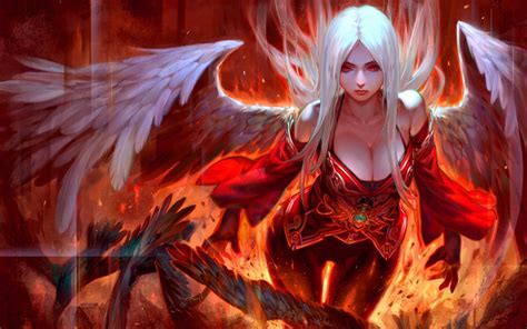 Female with wings illustration, fantasy art, angel HD wallpaper ...