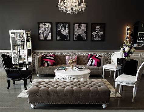 Hollywood Glam Decor | Waiting room furniture, Glam living room ...