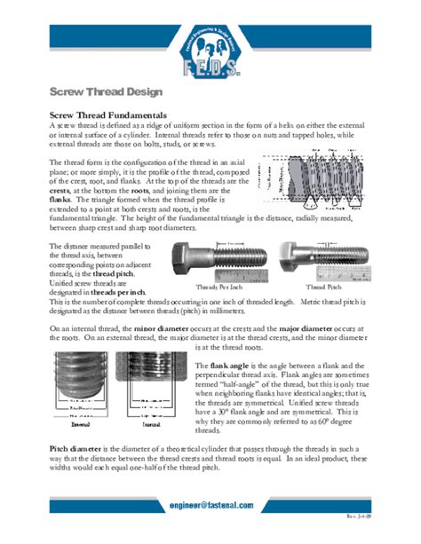 (PDF) Screw Thread Design Screw Thread Fundamentals | Makarand Kulkarni ...