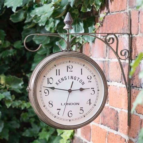 Outdoor Garden Clock Vintage Wall Mounted Decor Balcony Hanging Clocks ...