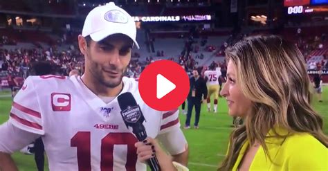 Jimmy Garoppolo Hits on Erin Andrews in Flirty Postgame Interview | Fanbuzz