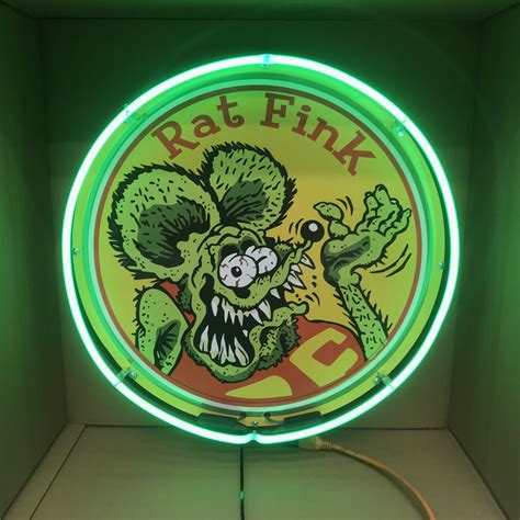 Rat Fink Signs / Rat Fink Neon Sign / Rat Fink Gifts / Garage Signs for ...