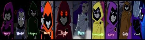 Raven (Teen Titans 2003) and her Emotion Clones by RipHunterParadox on DeviantArt