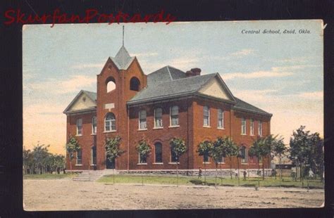 ENID OKLAHOMA CENTRAL SCHOOL ANTIQUE VINTAGE POSTCARD OKLA. | Vintage postcard, Enid oklahoma ...