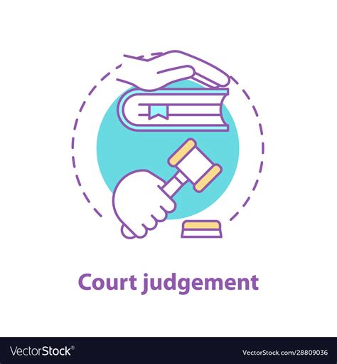 Court judgement concept icon Royalty Free Vector Image