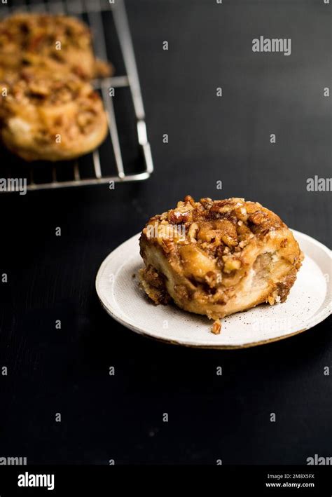 Sticky buns with nuts Stock Photo - Alamy